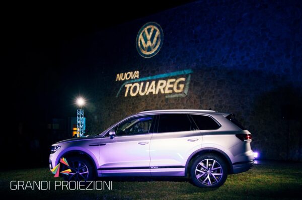 Proiezione Logo Touareg evento Cantine Icario