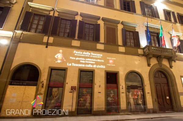 Proiezione Palazzo Regione Toscana Firenze