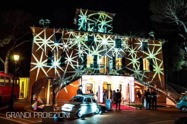 Illuminazione facciata Villa Valentini Bonaparte